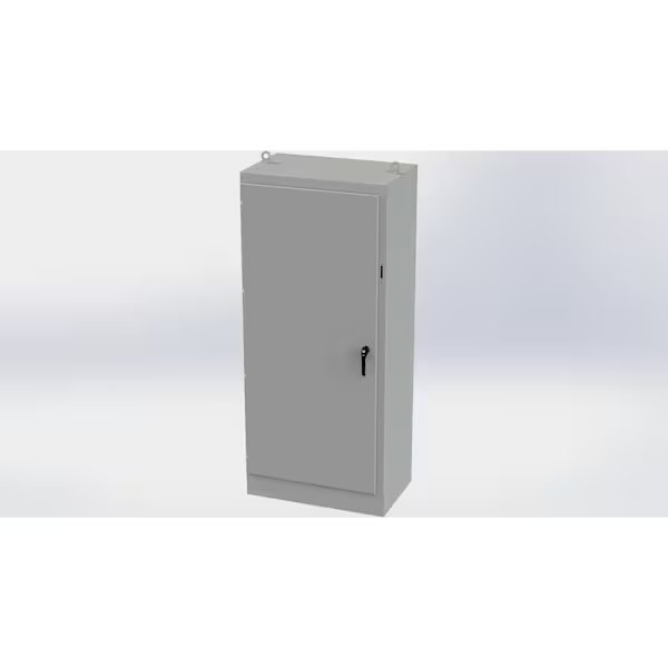Carbon Steel Enclosure, 90 in H, 39-1/2 in W, 24 in D, NEMA 3R, 4, 12, 13, Hinged, Saginaw Control & Engineering, Mfr#: SCE-90XM4024G
